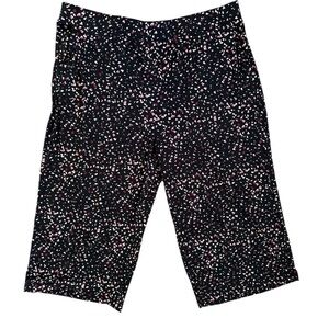 Torrid 4Hearts Pull On Culotte Pants Sz 3X  Black Pink Stretch Rayon Career NWT